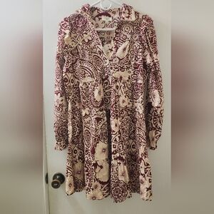 New Umgee Floral Patterned Dress, Size Medium, Cotton.